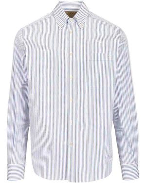 Valentino Garavani Striped Cotton Button-Down Shirt - White