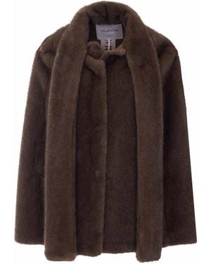 VALENTINI 1972 Faux Fur Jacket - Brown
