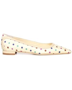 Manolo Blahnik Mayjousli Satin Slingback - Natural