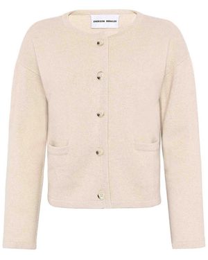 EMERSON RENALDI Buttoned Cardigan With Pockets - Natural