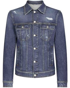 Dolce & Gabbana Stretch Denim Jacket - Blue
