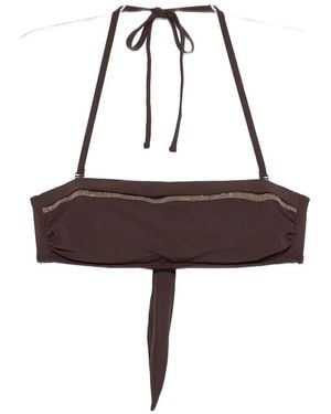 Brunello Cucinelli Swimsuit Top - Brown