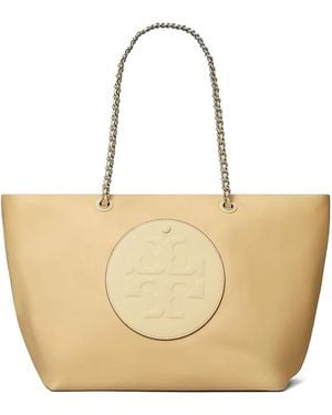 Tory Burch Ella Chain Zip Tote Pralines - Natural
