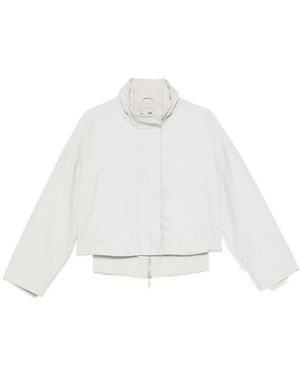 Emporio Armani Cotton Blend Blouson Jacket - White