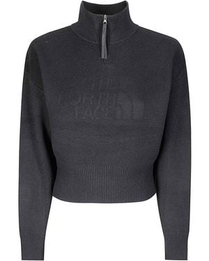 The North Face W Half-Zip Logo Jumper - Blue