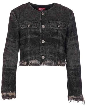 DIESEL De-Graffy-Fsh Denim Jacket - Black