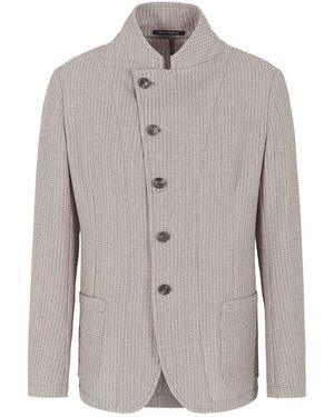 Emporio Armani Single-Breasted Blazer - Grey