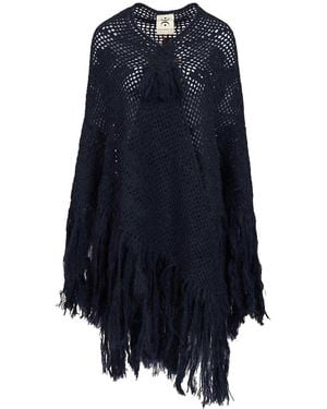 Chiara Is Peony Shawl Blanket - Blue