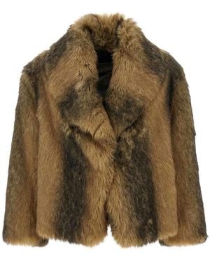 BB COUTURE Sherman Faux Fur Coat - Brown