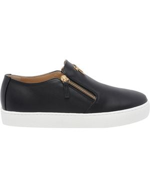 Giuseppe Zanotti Gz Mike Zip Slip On - Black