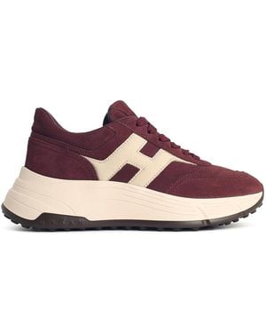 Hogan Hi-Fi' Burgundy Suede Trainers - Purple