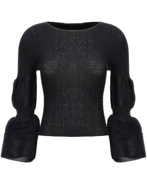 Pleats Please Issey Miyake Assemblage Branch Top - Black