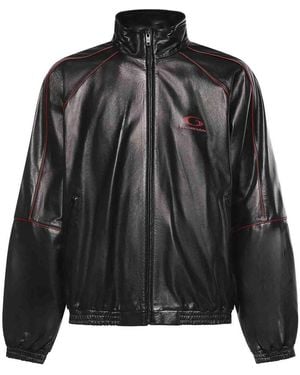 Balenciaga Semi-Gloss Lambskin Tracksuit Jacket - Black