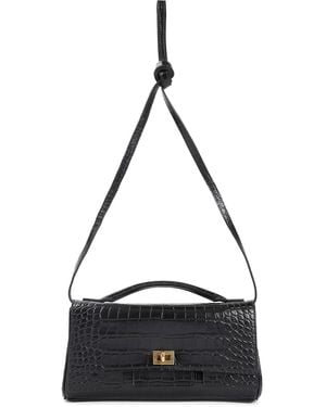 Balenciaga Bel Air Clutch On Strap Handbag - White