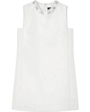 Versace Beaded Detail Dress - White