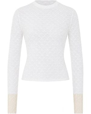 Lanvin Long Sleeves Top - White