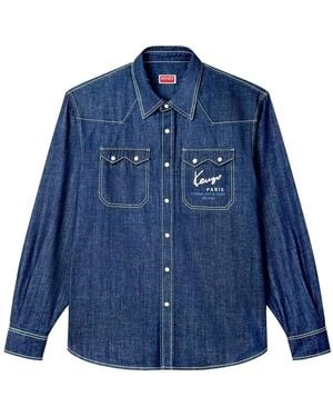 KENZO Chemise Ml - Blue