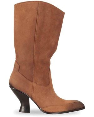 DIESEL Suede Knee-High Boots - Brown