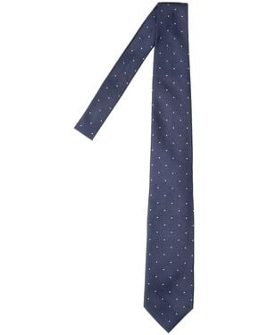 Tom Ford Polka Dot Silk Tie - Blue