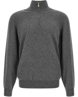 Brunello Cucinelli Rundhalspullover - Grau