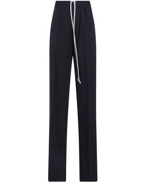 Rick Owens Dietrich Drawstring Trousers - Blue
