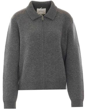 Lisa Yang Aleya Cardigan With Zip Closure - Grey