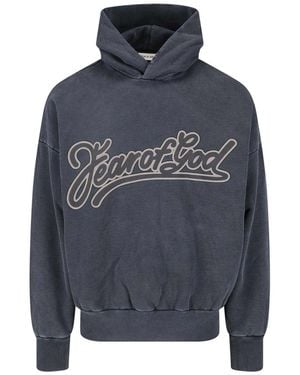 Fear Of God Logo Hoodie - Blue