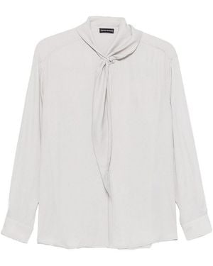 Emporio Armani Silk Blend Blouse - White