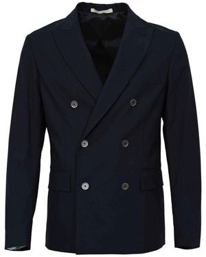 Paolo Pecora Double-Breasted Jacket - Blue