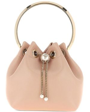 Jimmy Choo Bon Bon Leather Bucket Bag - Natural