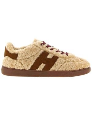 Hogan Cool Shearling Sneakers - Brown