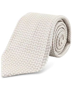 Kiton Silk Tie - White