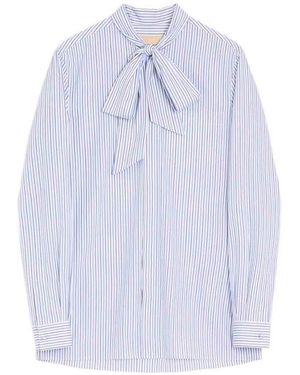 Valentino Vlogo Signature Striped Shirt - Blue