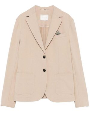 Circolo 1901 Stretch-Cotton Single-Breasted Blazer - Natural