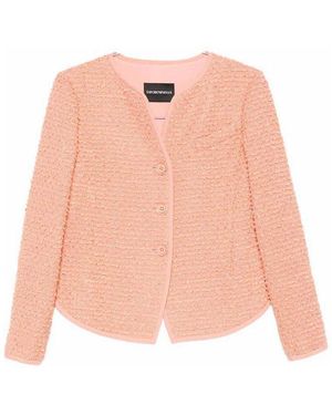 Emporio Armani Wool Blend Jacket - Pink