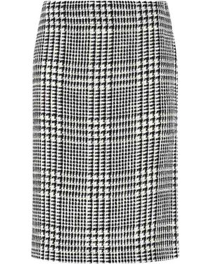 Gianluca Capannolo Midi Pied De Poule Skirt - Black