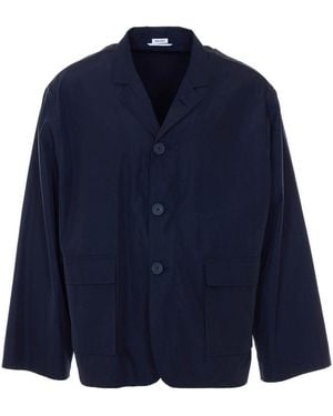 Thom Browne Jacket With Frontal Buttons Closure - Blue