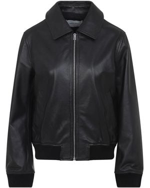 Yves Salomon Leather Jackets - Black