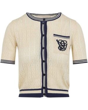 Valentino Linen Cardigan - White