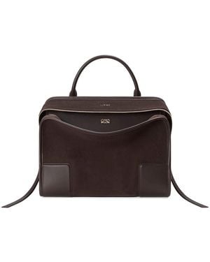 Loewe Amazona 180 Large Suede Bag - Brown