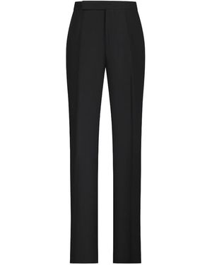 Lardini Straight Leg Cotton Trousers - Black