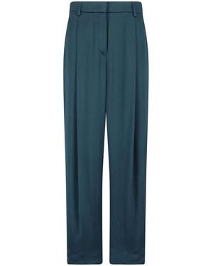 Giorgio Armani Tailored Silk Trousers - Blue
