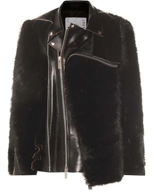 Sacai Leather Jacket - Black