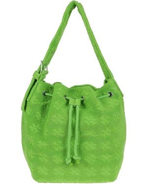 Tory Burch T Monogram Terry Oversized Bucket Bag - Green