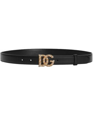 Dolce & Gabbana Leather Belt - White