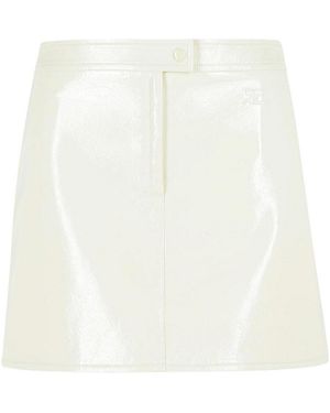 Courreges Reedition Polyester Blend Miniskirt - White