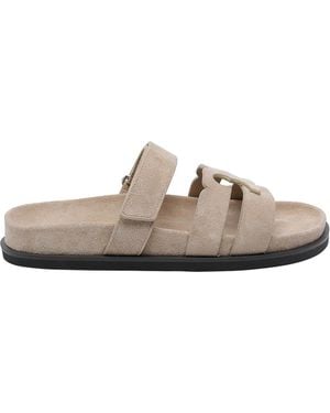 Tory Burch Ines Sport Slides - Brown