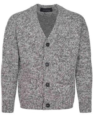 Tagliatore Cardigan Made Of Mixed Wool - Gray