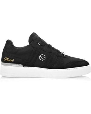 Philipp Plein Leather Low-Top Trainers - Black