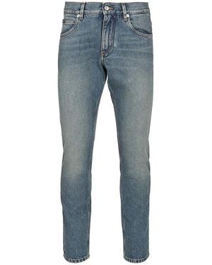 Dolce & Gabbana Logo Plaque Jeans - Blue